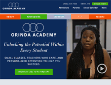 Tablet Screenshot of orindaacademy.org